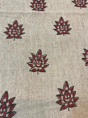 Ishari Block Print Handloom Linen Fabric